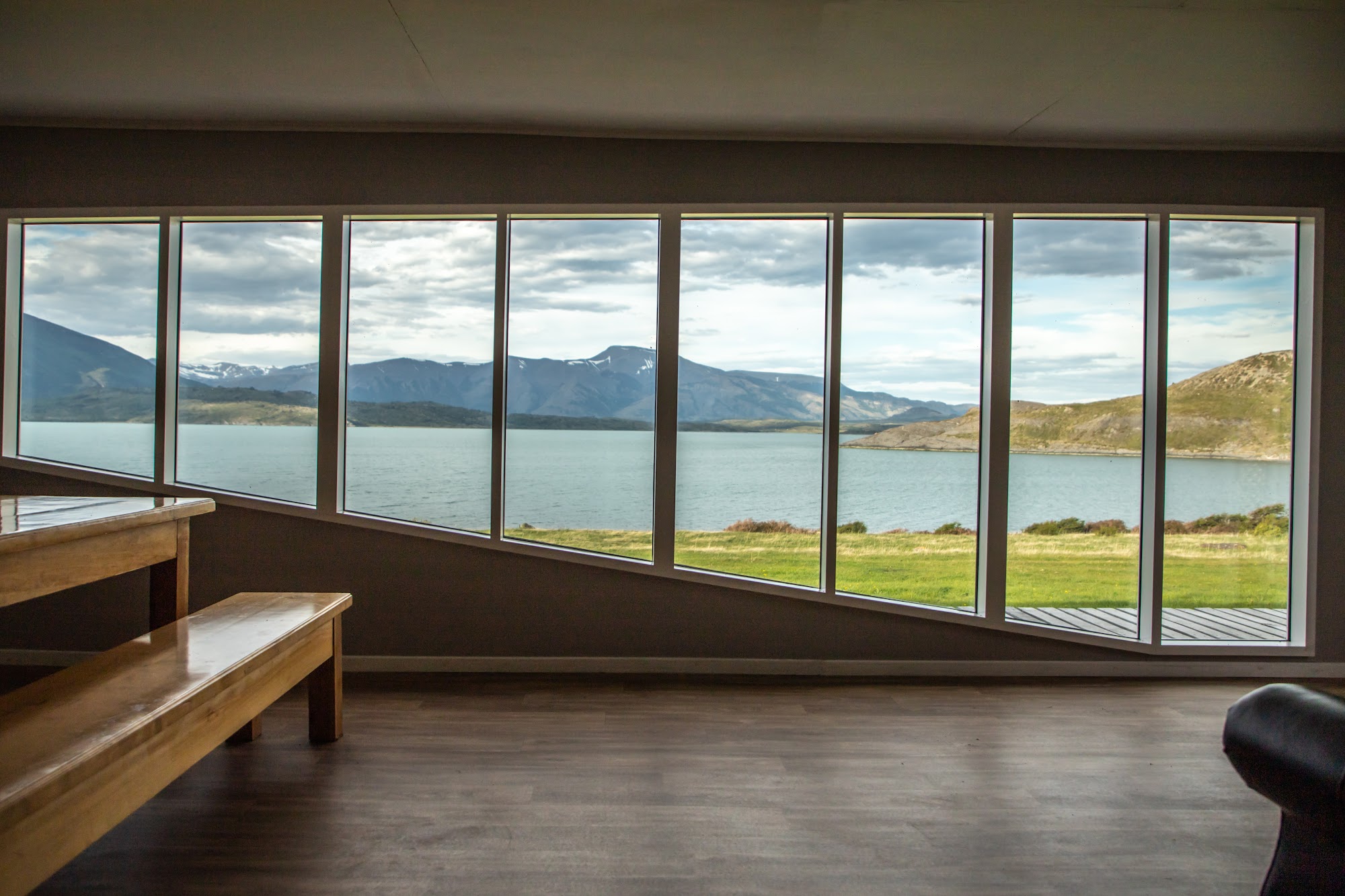 the living room, overlooking the fjord